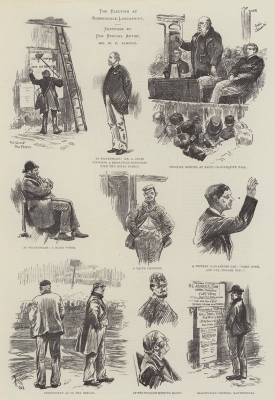 The Election at Rossendale, Lancashire by William Douglas Almond