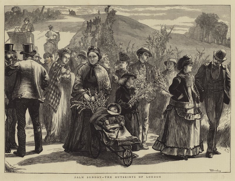 Palm Sunday, the Outskirts of London by William III Bromley