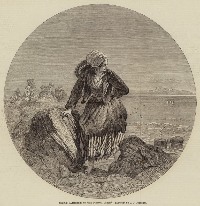 Muscle Gatherers on the French Coast by William James Linton
