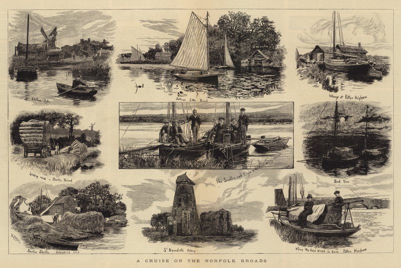 A Cruise on the Norfolk Broads by William Lionel Wyllie