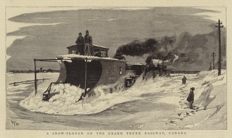 A Snow-Plough on the Grand Trunk Railway, Canada by William Lionel Wyllie