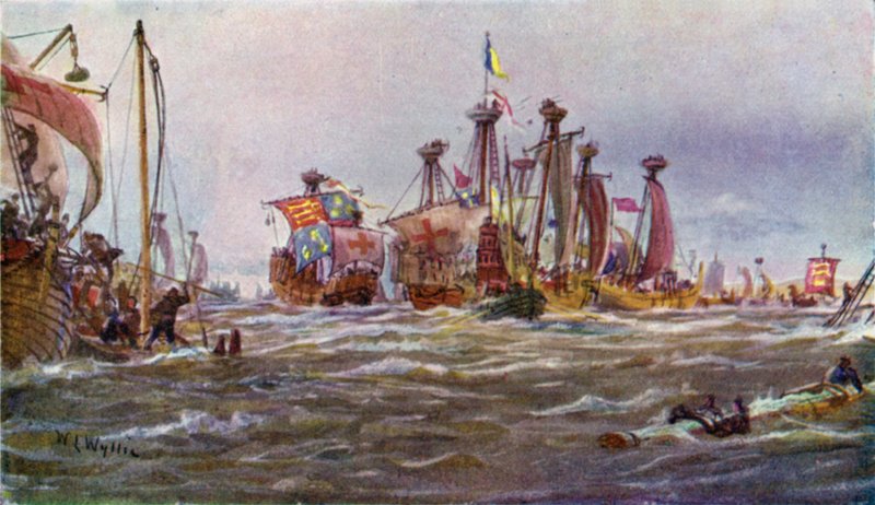 Battle of Sluys, 1340 by William Lionel Wyllie