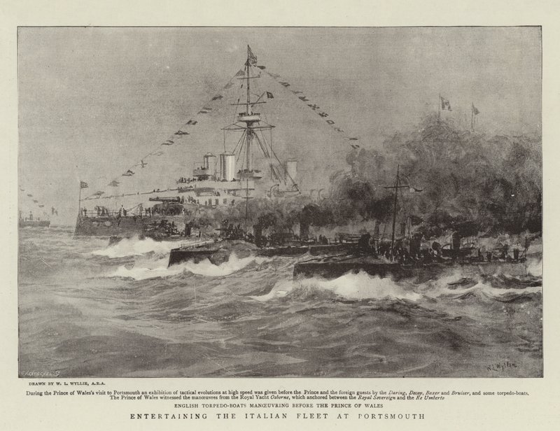 Entertaining the Italian Fleet at Portsmouth by William Lionel Wyllie