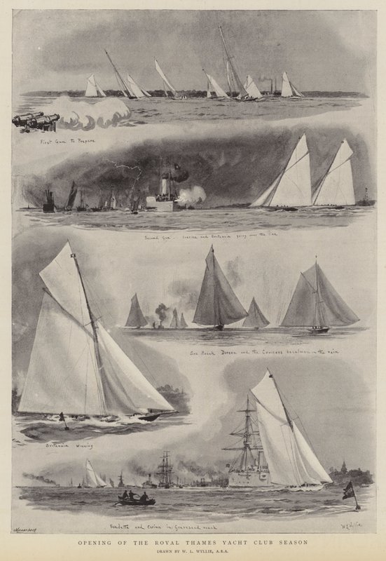 Opening of The Royal Thames Yacht Club season by William Lionel Wyllie