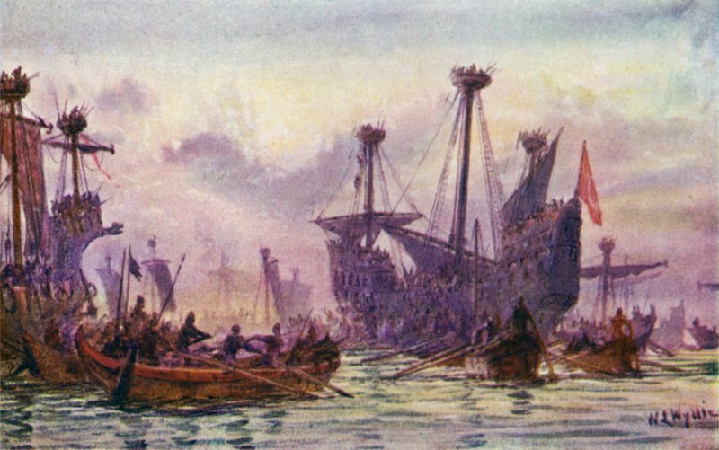 Richard I in Action with the Saracen Ship by William Lionel Wyllie