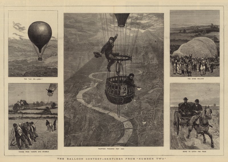 The Balloon Contest, Sketches from Number Two by William Lionel Wyllie