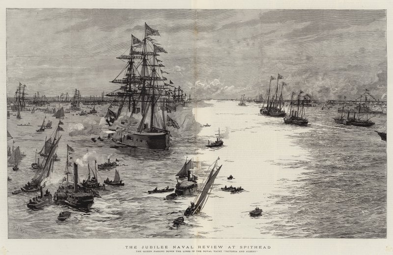 The Jubilee Naval Review at Spithead by William Lionel Wyllie