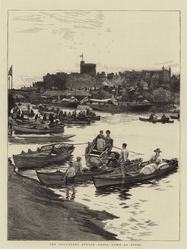 The Volunteer Review, Going Down by River by William Lionel Wyllie
