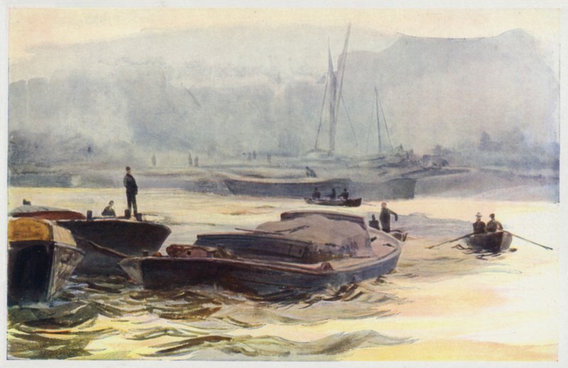 Dumb Barges in the Pool by William Lionel Wyllie