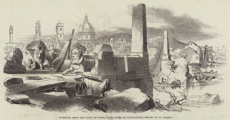 Florence, from the Ponte de Perro, after the Late Inundations by William Parrott