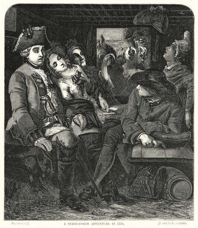A Stage-Coach Adventure in 1750 by William Powell after Frith