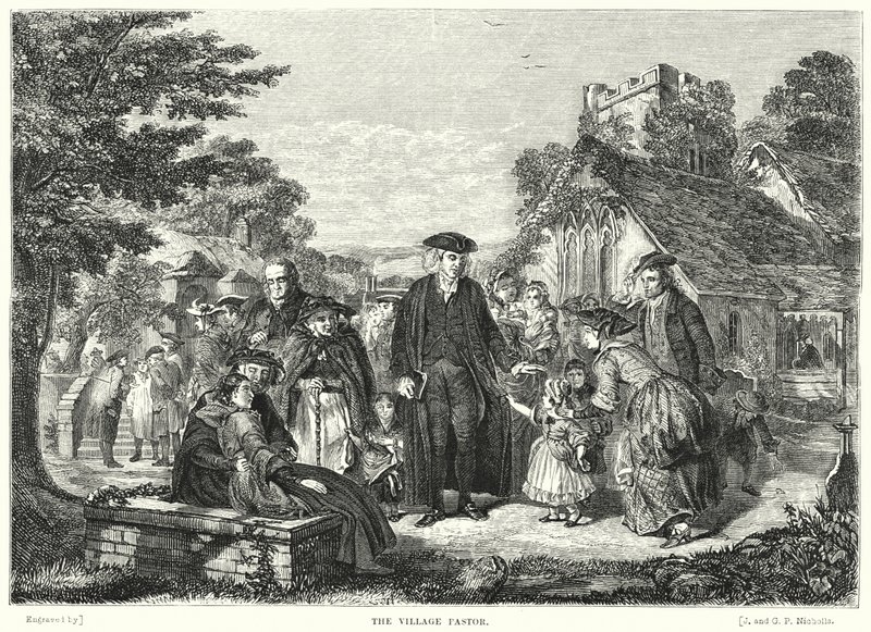The Village Pastor by William Powell after Frith