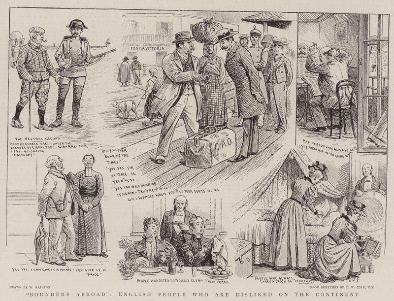 Bounders Abroad, English People who are disliked on the Continent by William Ralston