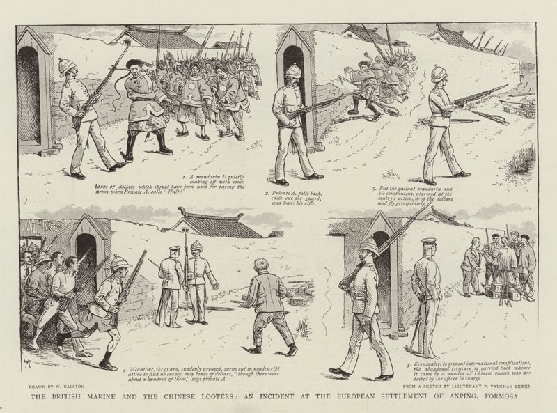 The British Marine and the Chinese Looters, an Incident at the European Settlement of Anping, Formosa by William Ralston