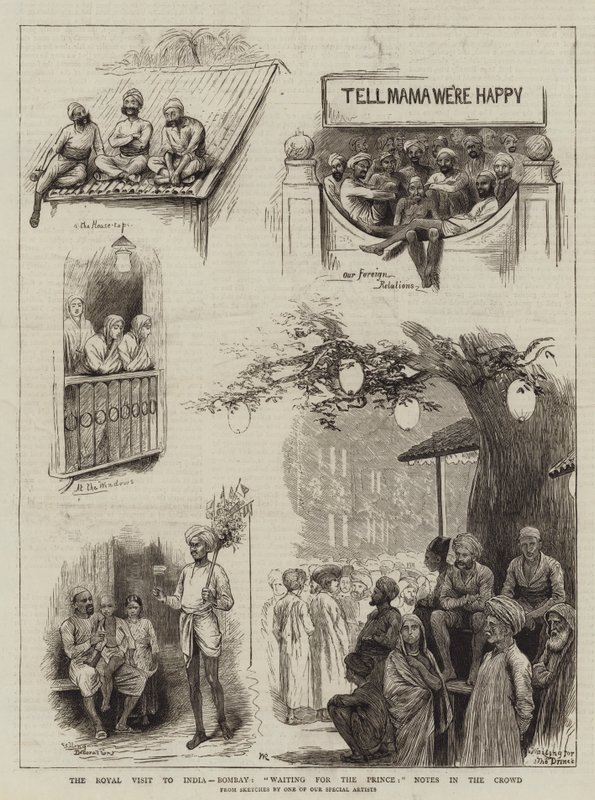 The Royal Visit to India, Bombay, Waiting for the Prince, Notes in the Crowd by William Ralston