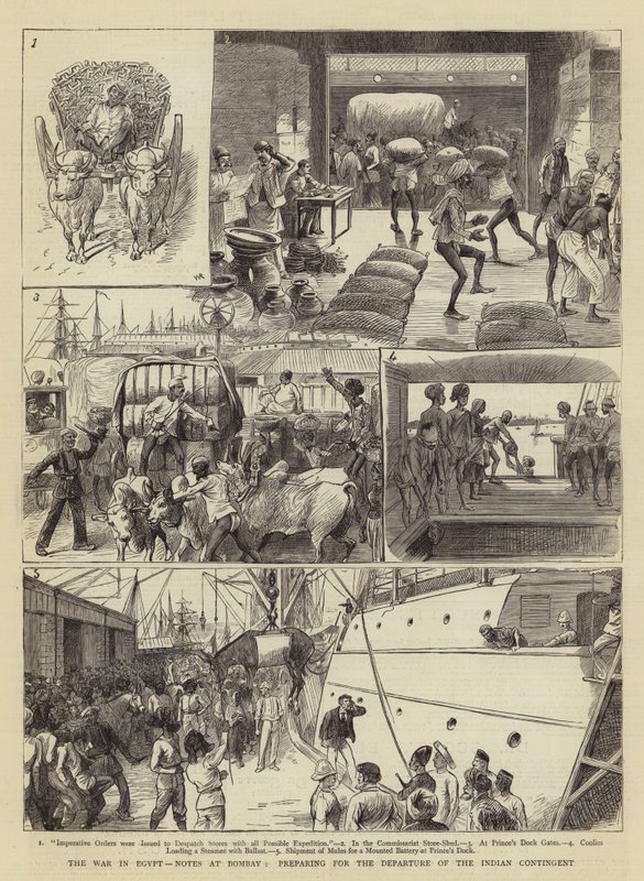 The War in Egypt, Notes at Bombay, Preparing for the Departure of the Indian Contingent by William Ralston