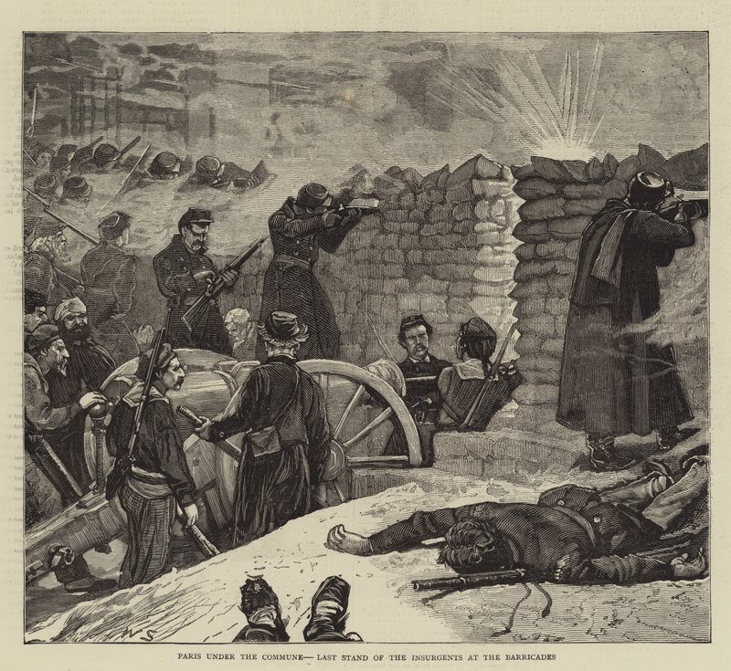 Paris under the Commune, Last Stand of the Insurgents at the Barricades by William Small