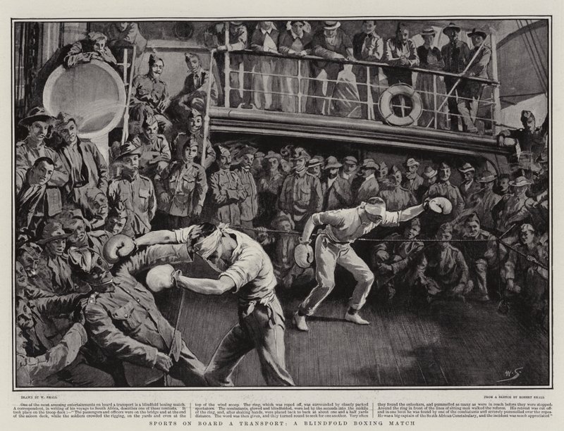 Sports on Board a Transport, a Blindfold Boxing Match by William Small