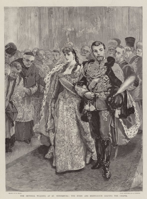 The Imperial Wedding at St Petersburg, the Bride and Bridegroom Leaving the Chapel by William Small
