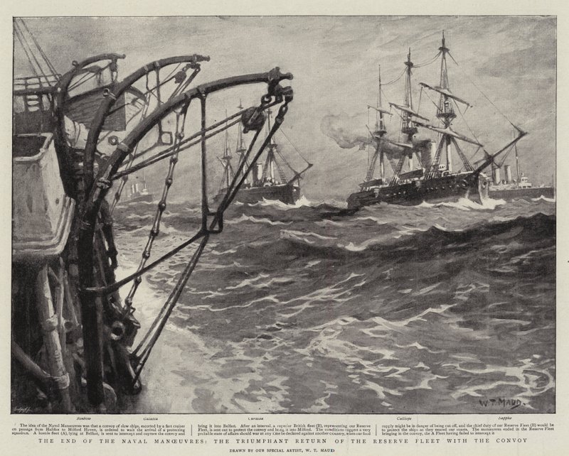 The End of the Naval Manoeuvres, the Triumphant Return of the Reserve Fleet with the Convoy by William T. Maud