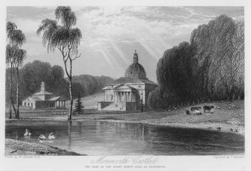 Mereworth Castle, the seat of the Lord Le Despencer (engraving) by William (after) Daniell