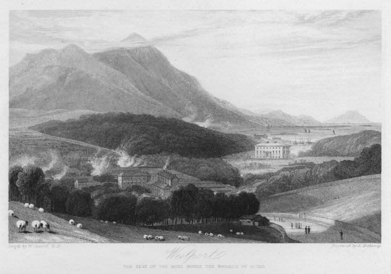 Westport, the seat of the Marquis of Sligo by William (after) Daniell