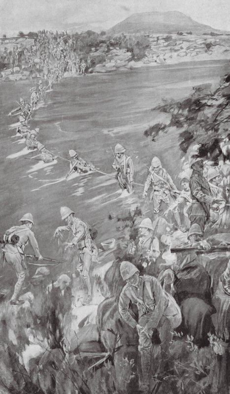 Canadians Fording a River by William (after) Hatherell
