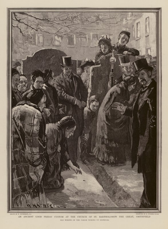 Good Friday at the Church of St Bartholomew the Great, Smithfield by William (after) Hatherell