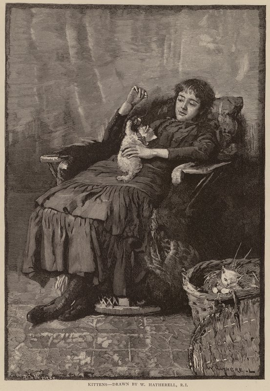 Kittens by William (after) Hatherell