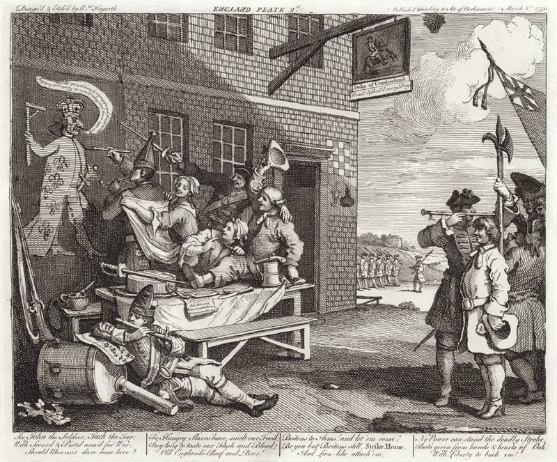 The Invasion - England - Plate 2 by William (after) Hogarth