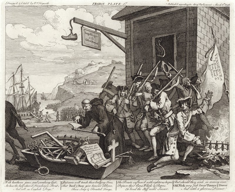 The Invasion - France - Plate 1 by William (after) Hogarth