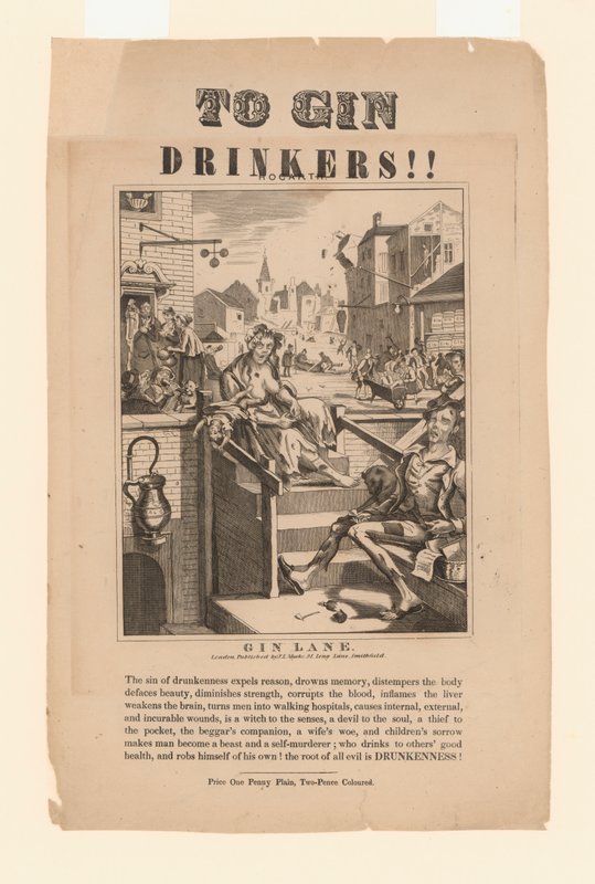 Warning to gin drinkers by William (after) Hogarth