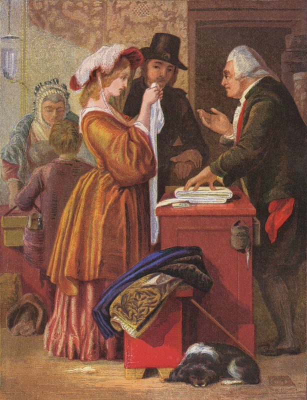 Choosing the Wedding Gown by William (after) Mulready