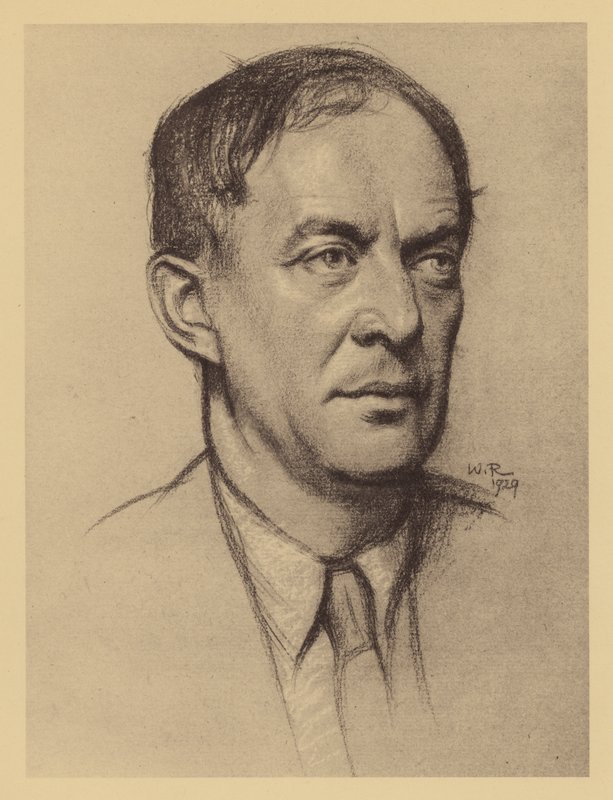 Portrait of Walter de la Mare by William (after) Rothenstein