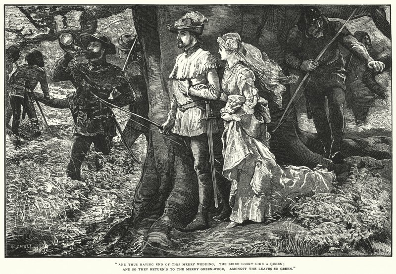 Robin Hood and Allin A Dale by William (after) Small
