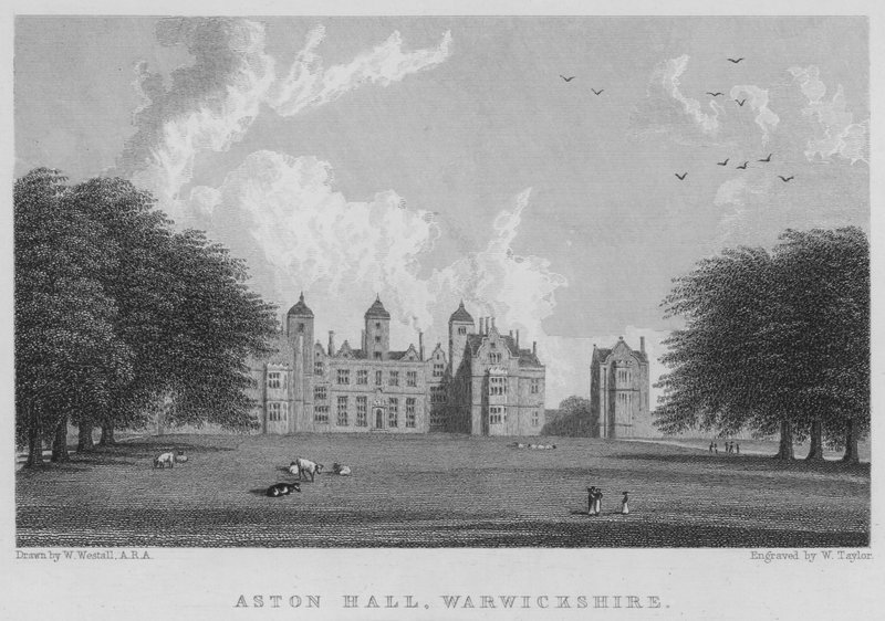 Aston Hall, Warwickshire by William (after) Westall