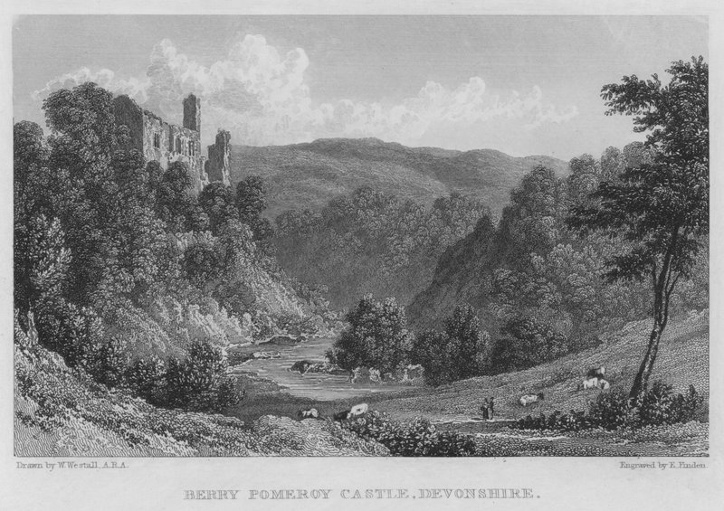 Berry Pomeroy Castle, Devonshire by William (after) Westall