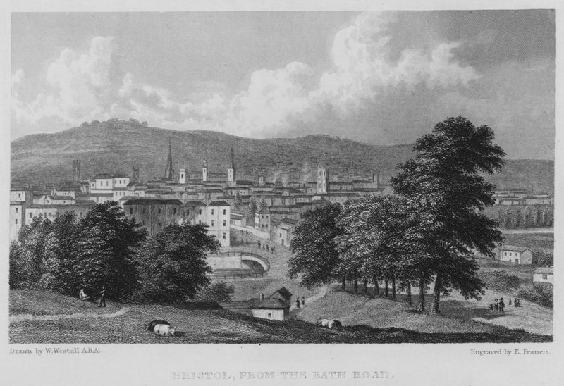 Bristol, from the Bath Road by William (after) Westall