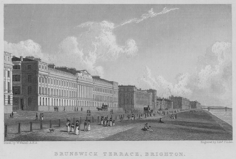 Brunswick Terrace, Brighton (engraving) by William (after) Westall