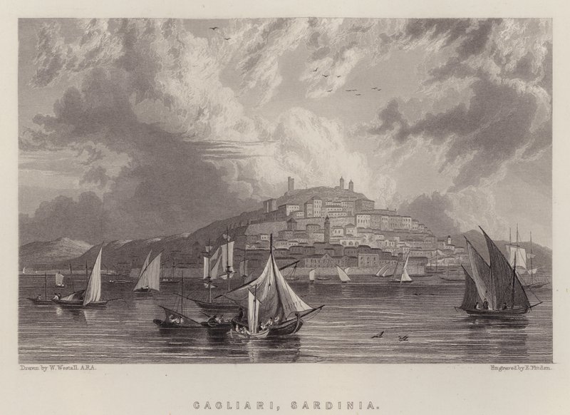 Cagliari, Sardinia by William (after) Westall