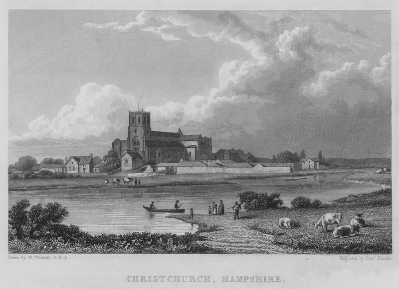Christchurch, Hampshire by William (after) Westall