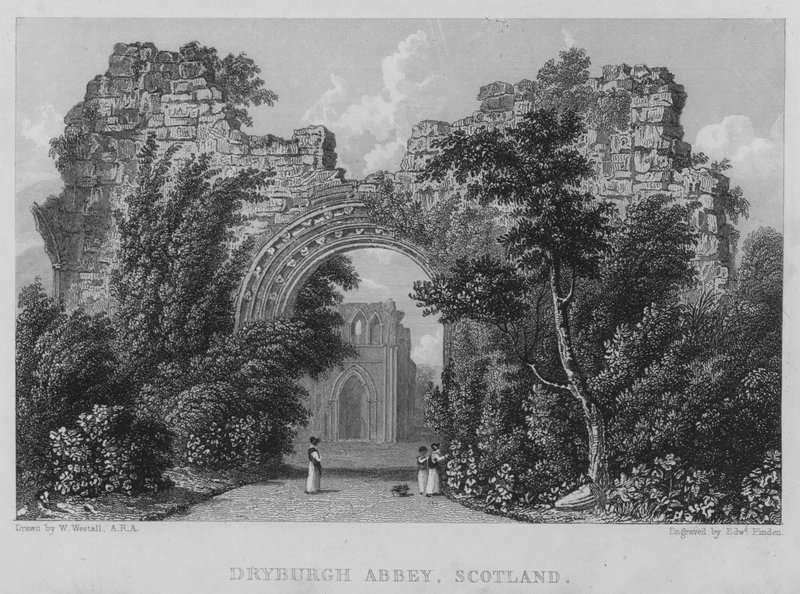 Dryburgh Abbey, Scotland by William (after) Westall