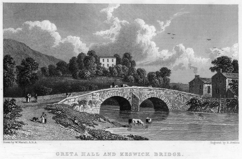 Greta Hall and Keswick Bridge by William (after) Westall