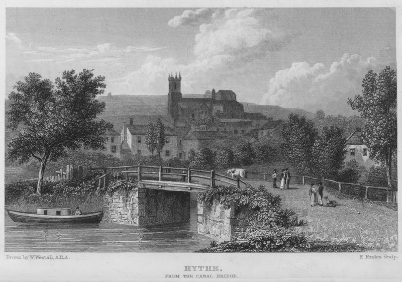 Hythe, from the Canal Bridge (engraving) by William (after) Westall
