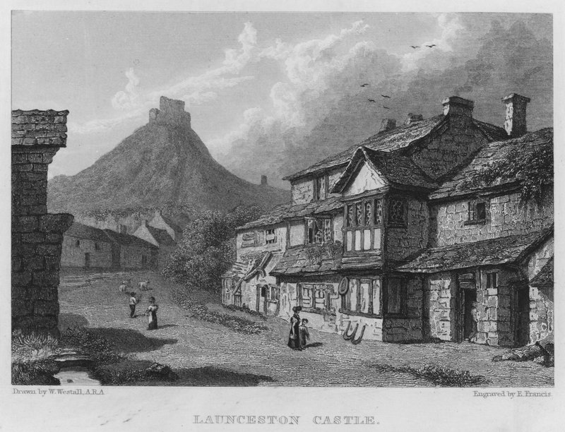 Launceston Castle by William (after) Westall