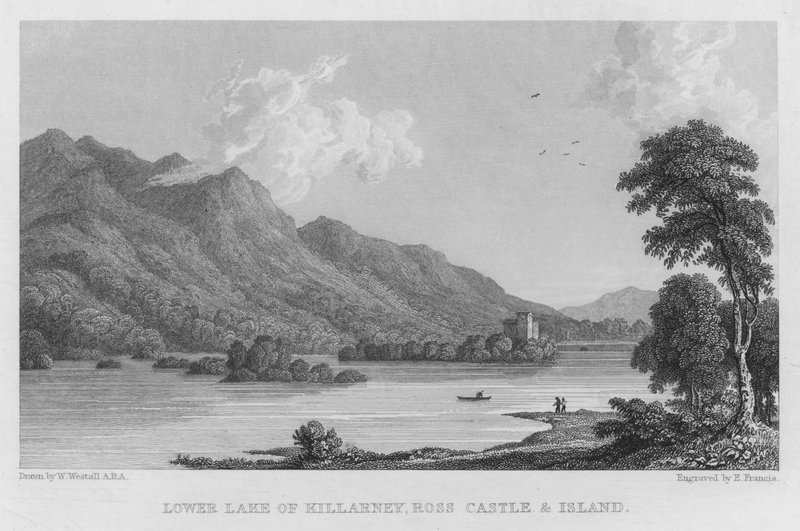 Lower Lake of Killarney, Ross Castle and Island by William (after) Westall