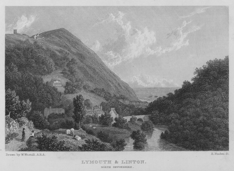 Lymouth and Linton, North Devonshire by William (after) Westall