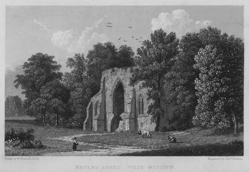 Netley Abbey, West Window by William (after) Westall