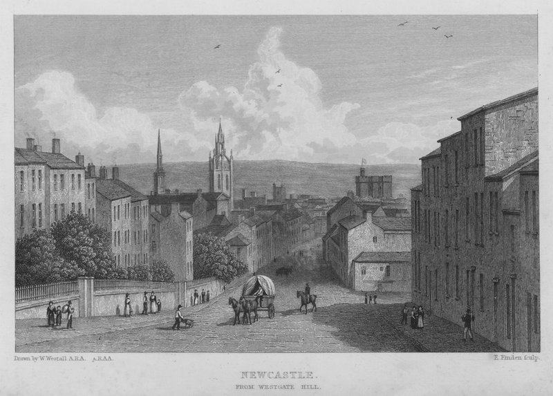 Newcastle, from Westgate Hill by William (after) Westall
