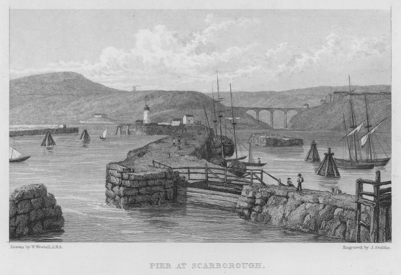 Pier at Scarborough by William (after) Westall